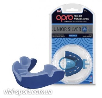 Капа Підліткова OPRO Silver Junior синій (art.002190002)