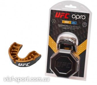 Капа Підліткова OPRO Gold Junior UFC Hologram чорний / золотий