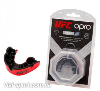 Капа Підліткова OPRO Silver Junior UFC hologram Червоний / Чорний