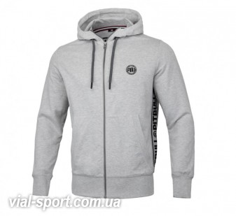 Кенгурушка на блискавці PIT BULL Hooded Zip F. Terry Small Logo сірий