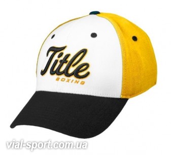 Кепка TITLE Boxing Script Stretch Fit Cap Yellow