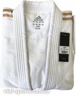 Кімоно Adidas серії " Club "(біле/золоті смуги, J350P_WB)