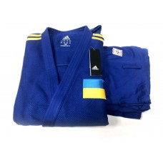 Кімоно для дзюдо Adidas Champion / / з ліцензією IJF (синій / жовті смуги, J-IJFB-SMU)