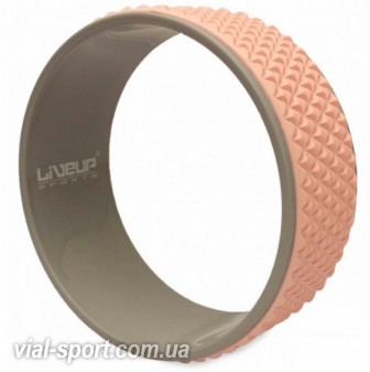 Колесо для йоги та фітнесу LiveUp YOGA RING рожевий