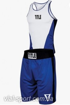 Комплект боксерський TITLE AEROVENT ELITE AMATEUR BOXING SET 3 білий/синій