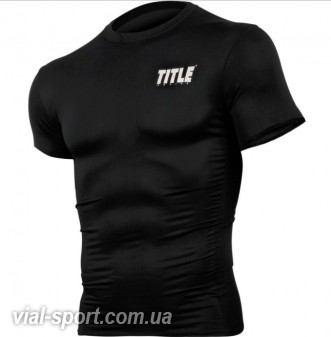 Компресійна футболка Title pro compress short sleeve crew black