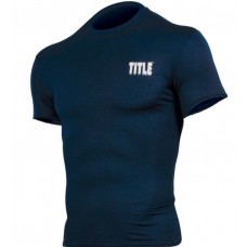 Компресійна футболка Title Pro Compress Short Sleeve Crew темно-синій