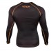 Компресійна футболка Venum Contender 3.0 Compression T-shirt Long Sleeves Black / Orange