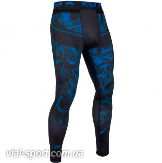 Компресійні штани Venum Devil Spats Blue Black