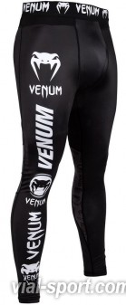 Компресійні штани Venum Logos Spat Black