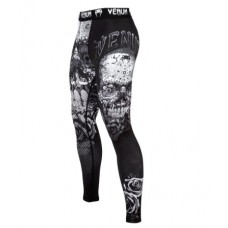 Компресійні штани Venum Santa Muerte 3.0 Spats Black White