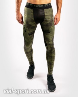 Компресійні штани Venum trooper tights forest camo black