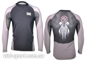 Компресійний реглан RING TO CAGE Elite Air-Vent Sublimation Long Sleeve rash чорний / сірий