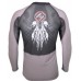 Компресійний реглан RING TO CAGE Elite Air-Vent Sublimation Long Sleeve rash чорний / сірий