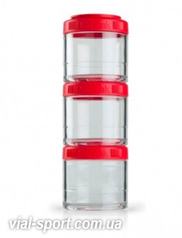 Контейнер спортивний BlenderBottle GoStak 3 Pak Red (ORIGINAL)