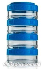 Контейнер спортивний BlenderBottle GoStak 4 * 40ml Blue (ORIGINAL)