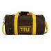 Шкіряна спортивна сумка TITLE Boxing Vintage Leather Gear Bag чорний / жовтий TBAG17