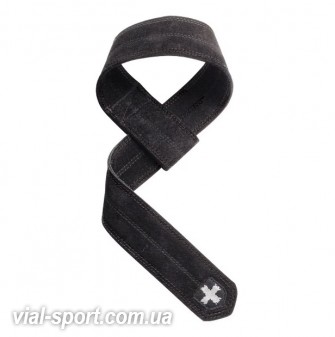 Шкіряні кистьові ремені для тяги HARBINGER Leather Lifting Straps чорні