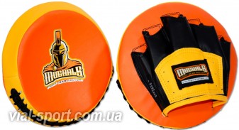 Круглі лапи для боксу RING TO CAGE Mughals Speed Micro Punch Mitts-Scoop style помаранчеві MFG-RMC