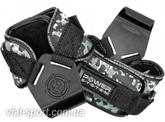 Гаки для тяги на зап'ястя Power System Hooks Camo PS-3370 Black-Grey