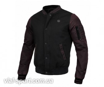 Куртка PIT BULL Sea Fire Washed Nylon Jacket Чорний / Бордовий