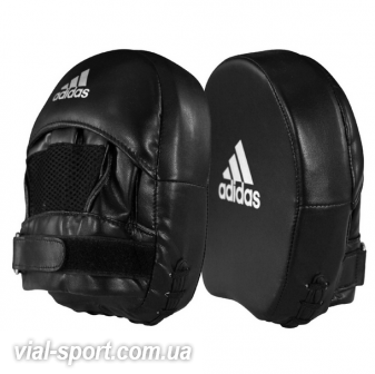 Лапа маленька квадратна Adidas Elite Mini Mitt Square (чорно / біла, ADIEMP01)