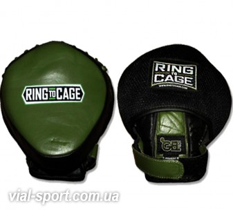 Лапи для боксу RING TO CAGE Geltech Mini Punch Mitt-Safety Cover RC35 пара морський зелений