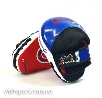 Лапи для відпрацювання ударів RIVAL FITNESS PUNCH mitts RPM7 червоний / білий / синій