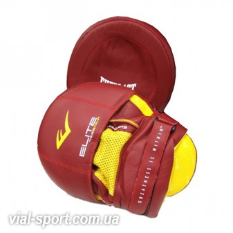 Лапи EVERLAST Elite Leather Punch mitts червоні