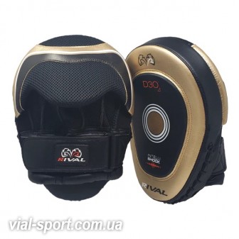 Лапи RIVAL RPM10 D3O© INTELLI-SHOCK PUNCH MITTS чорний/золотий