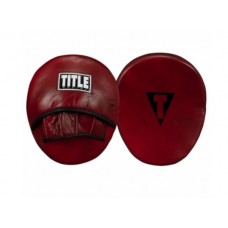 Лапи TITLE Boxing Blood Red Leather Punch Mitts