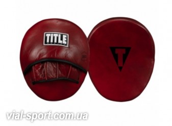 Лапи TITLE Boxing Blood Red Leather Punch Mitts