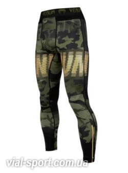 Компресійні штани Venum Tactical Spats Forest Camo Black