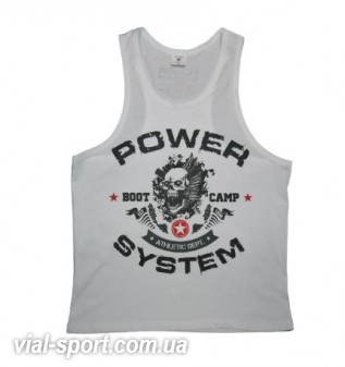 Майка для фітнесу та бодібілдингу Power System PS-8000 Boot Camp White