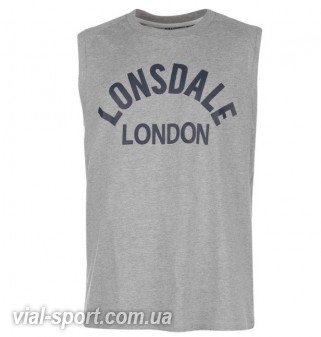 Майка Lonsdale box tank vest mens grey