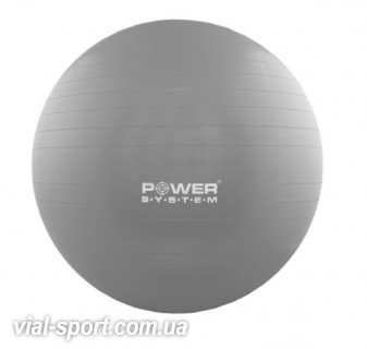 М'яч для фітнесу та гімнастики POWER SYSTEM PS-4012 65 cm Grey