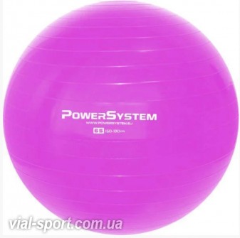 М'яч для фітнесу та гімнастики Power System ps-4012 pro gymball 65 cm pink