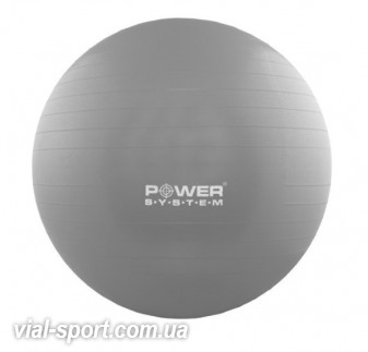 М'яч для фітнесу та гімнастики POWER SYSTEM PS-4013 75 cm Grey