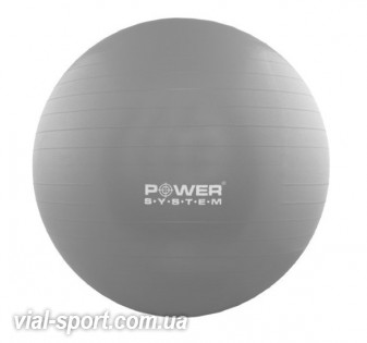 М'яч для фітнесу та гімнастики POWER SYSTEM PS-4018 85 cm Grey