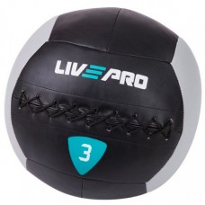 М'яч для кроссфіта LivePro WALL BALL чорний / сірий