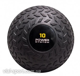 М'яч Slamball для кросфіту та фітнесу Power System ps - 4116 10кг рифлений