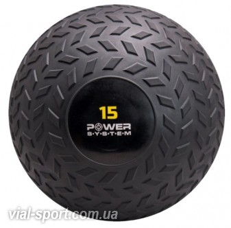 М'яч SlamBall для кросфіту та фітнесу Power System PS-4117 15кг рифлений