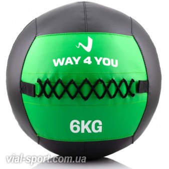 Набивний м'яч Wall Ball (медбол) Way4you 6кг