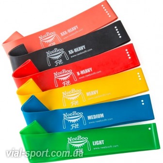 Набір амортизаторів стрічкових Петля NEEBOOFIT Resistance Loop Band Set 6 штук