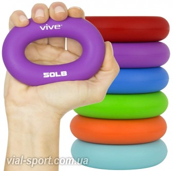 Набір круглих еспандерів для кисті VIVE Ring Grip Exercisers набір з 3-х шт. 10,20,30 фунтів