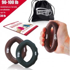 Набір овальних еспандерів для пензля HOMEGYM Hand Strengthener Oval Чорний, коричневий