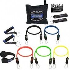 Набір трубчастих еспандерів зі знімними рукоятками BODYLASTICS Stackable MAX XT Resistance Bands Set (5 еспандерів)