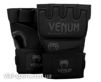 Накладки гелеві бинти Venum Gel Kontact Glove Wraps Matte Black