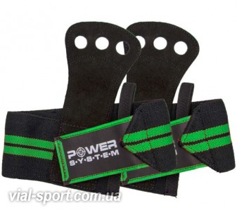 Накладки гімнастичні Power System Crossfit Grip PS - 3330 Black/Green (Пара)