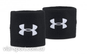 Напульсники Under Armour Performance Wristbands-BLK чорний чоловік UNI 1276991-001